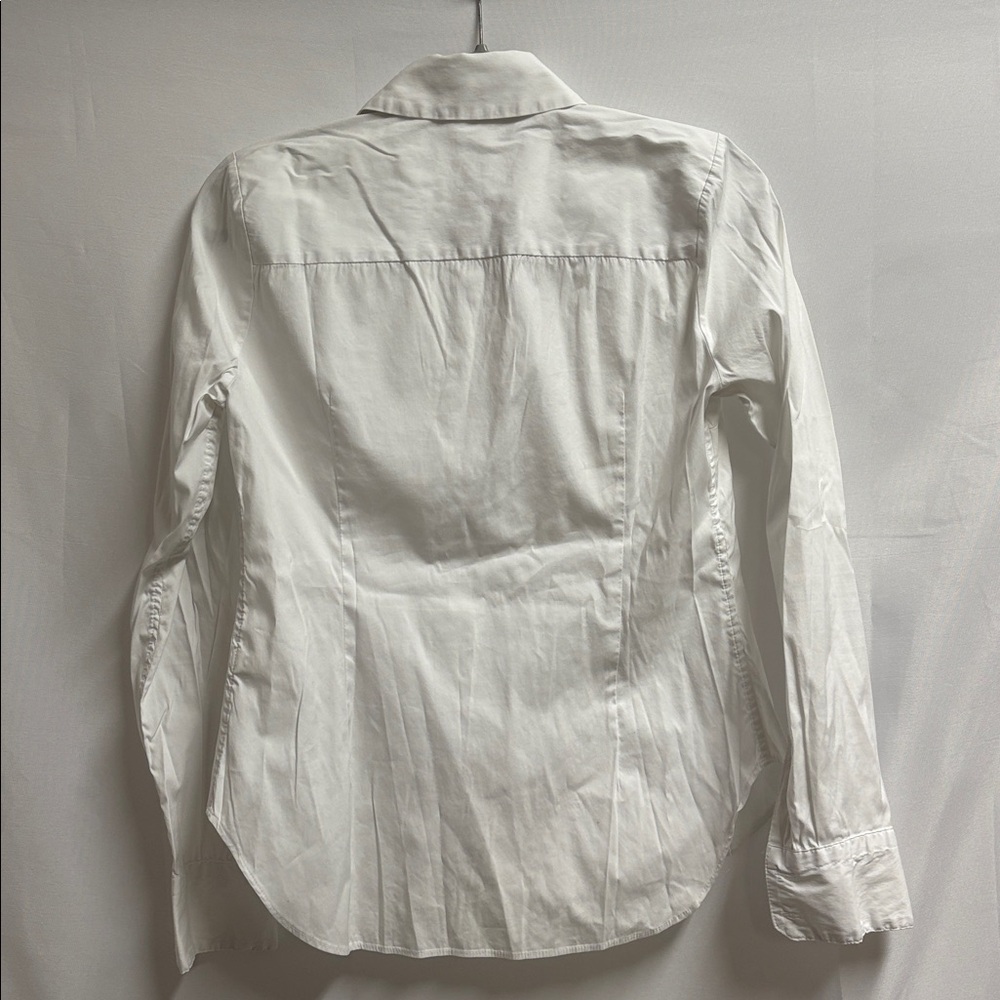 SPANX Stretch Poplin Button Front Pullover Blouse Classic White Size XS - Picture 4 of 7